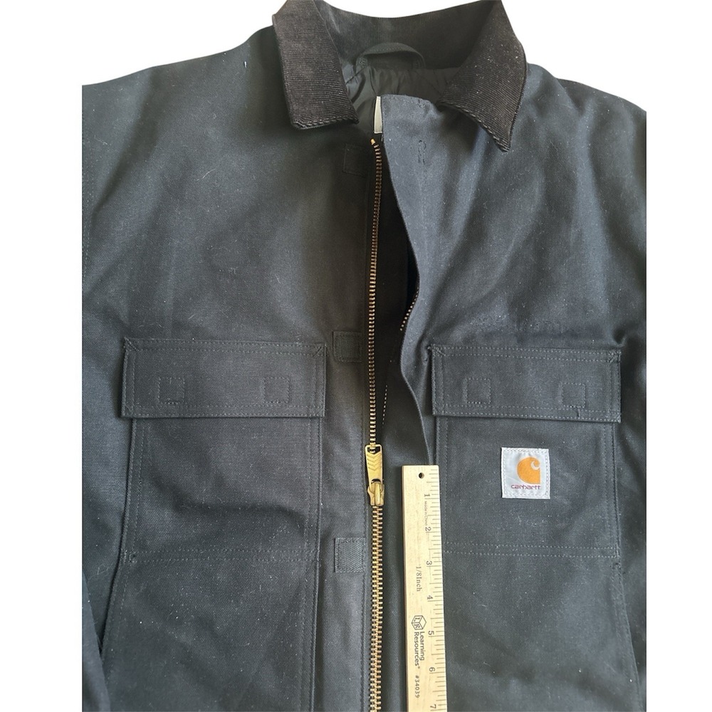 Carhartt Men's Black Traditional Coat/Arctic-Quilt Lined C003-BLK Size L Tall - Picture 7 of 9